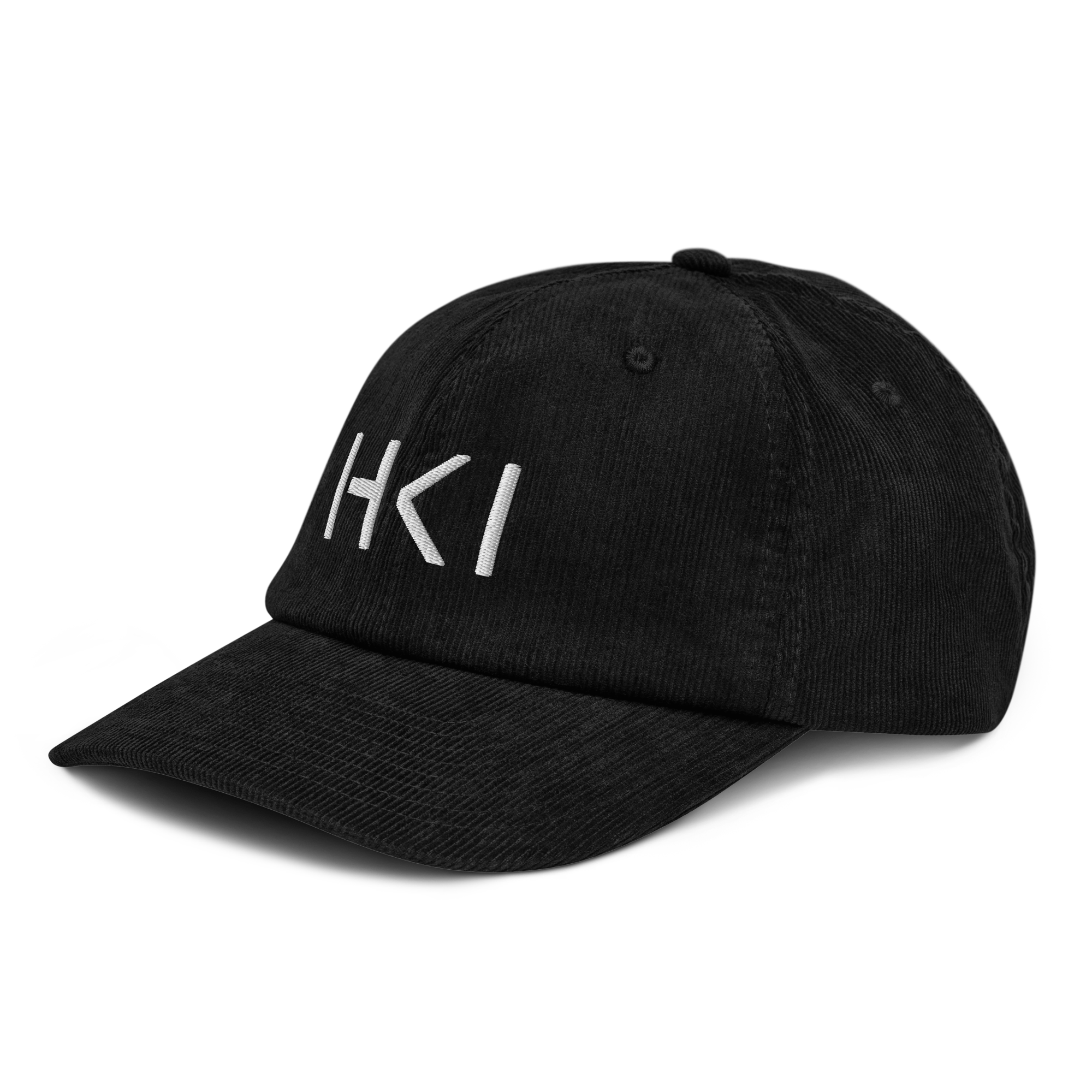 HKI Corduroy Cap (White Text)