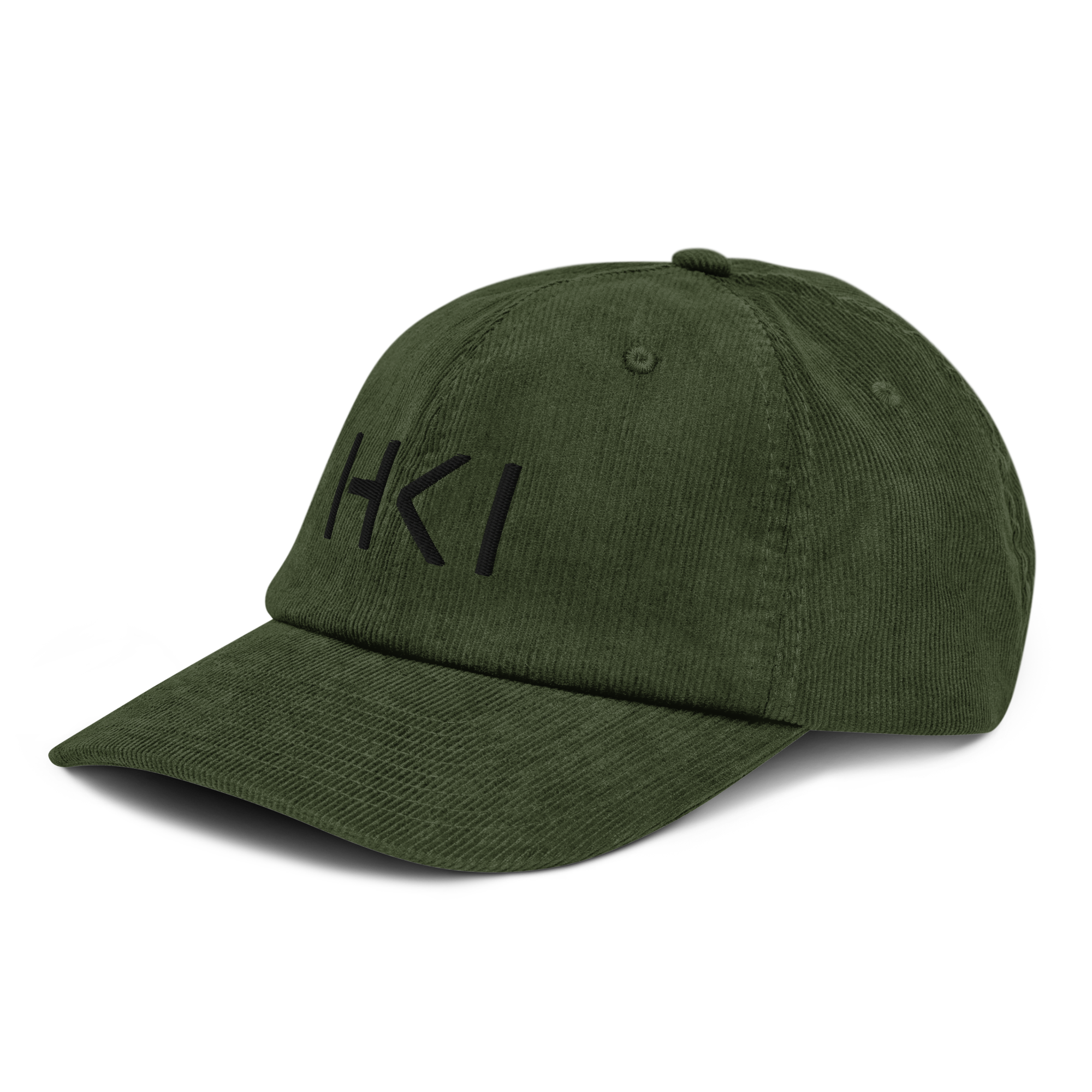 HKI Corduroy Cap (Black Text)