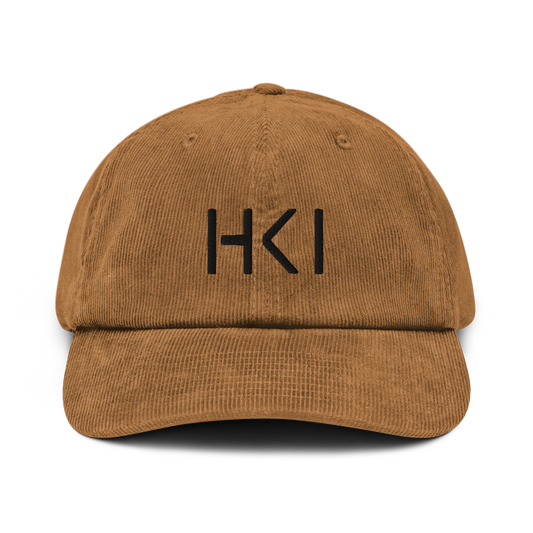 HKI Corduroy Cap (Black Text)