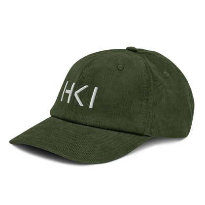 HKI Corduroy Cap (White Text)